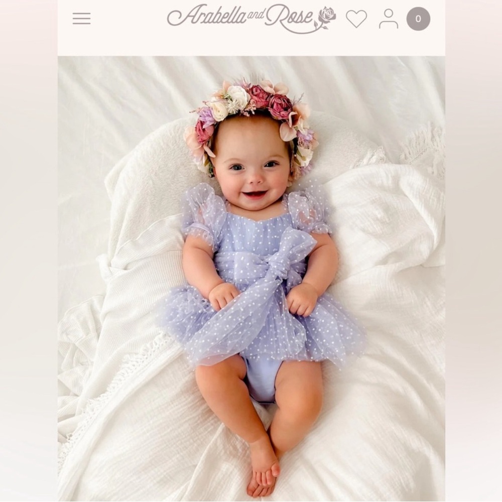 Arabella and Rose periwinkle baby dress